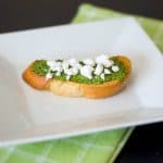 Pesto and Goat Cheese Crostini