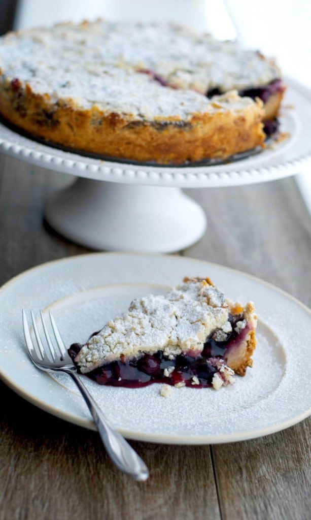This Blueberry Almond Crumb Cake is so easy to make it's perfect for last minute entertaining.