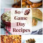 Here are over 80 Game Day Recipes Ideas to give you a little party inspiration from appetizers to desserts!