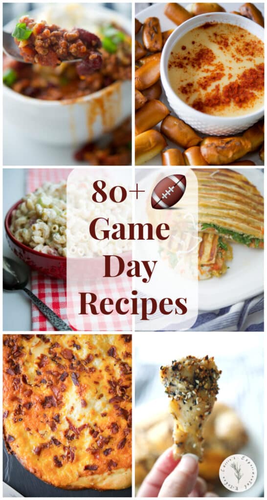Here are over 80 Game Day Recipes Ideas to give you a little party inspiration from appetizers to desserts!