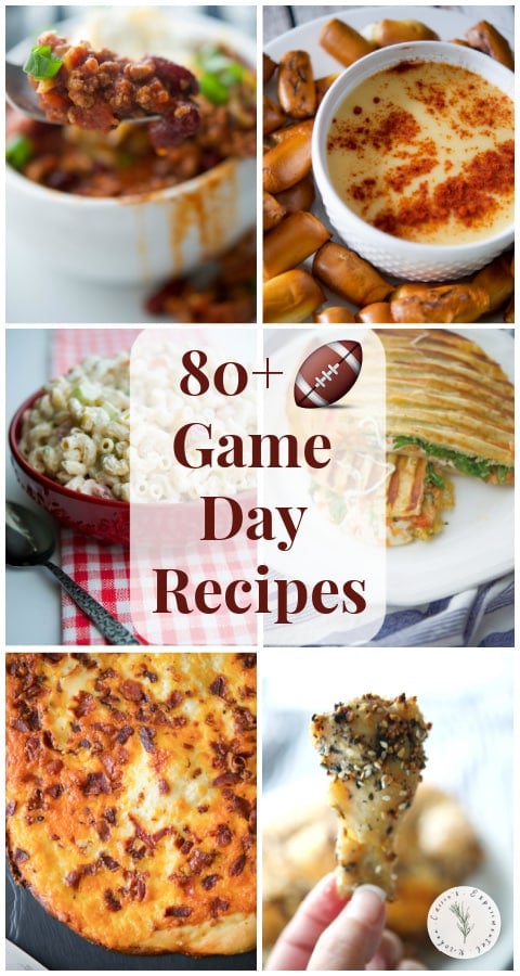 Here are over 80 Game Day Recipes Ideas to give you a little party inspiration from appetizers to desserts!