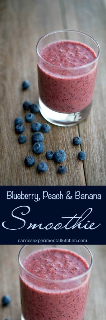 Blueberry, Peach and Banana Smoothie 