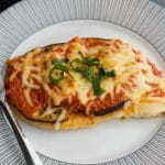 A close up of Chicken Melanzana on a plate