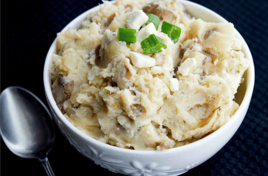 Crockpot Greek Mashed Potatoes