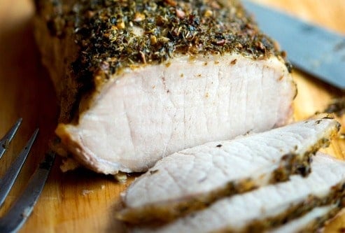 This Herbs de Provence Encrusted Pork Loin is a must try for Sunday Supper. The fragrant flavors of this dried spice go perfectly on chicken and fish as well.