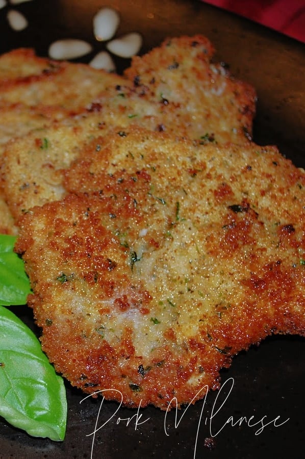 Pork Milanese on a plate