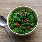 Sauteed Spinach with Dried Cherries