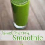 Spinach, Pear and Mint Smoothie in a glass