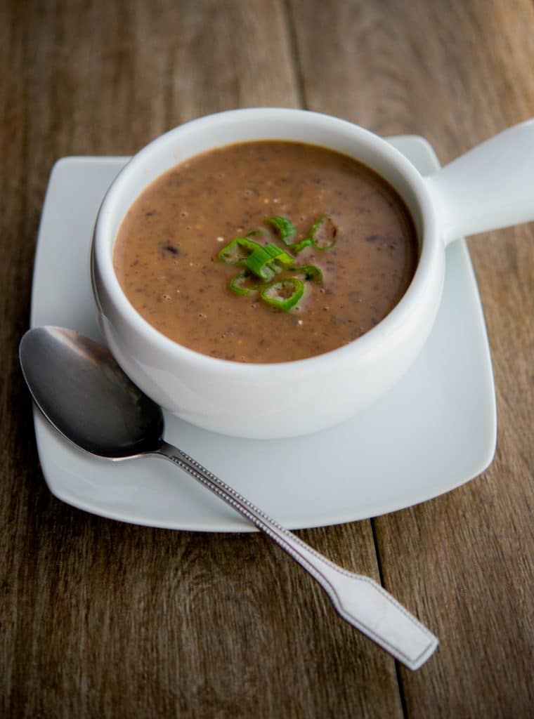 A bowl of bean soup 