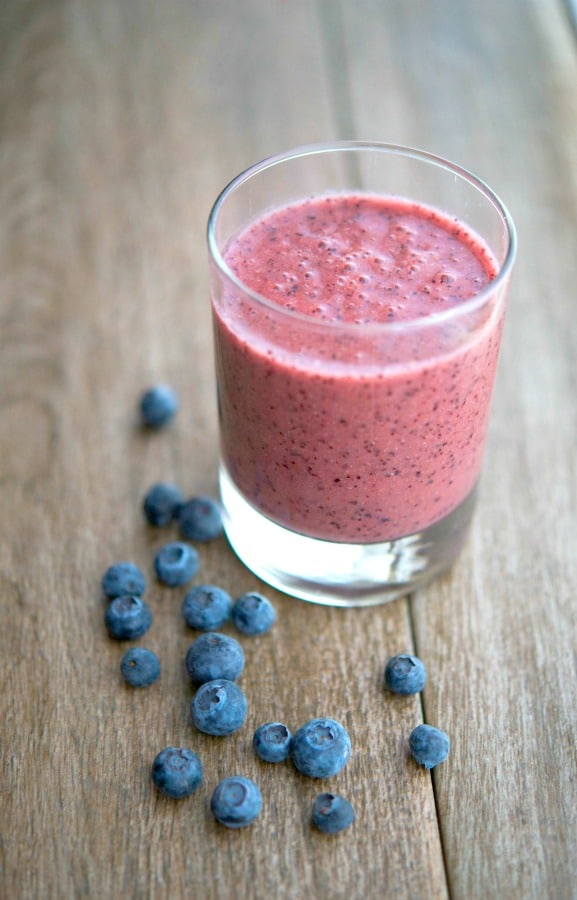 Blueberry, Peach and Banana Smoothie - Carrie's Experimental Kitchen