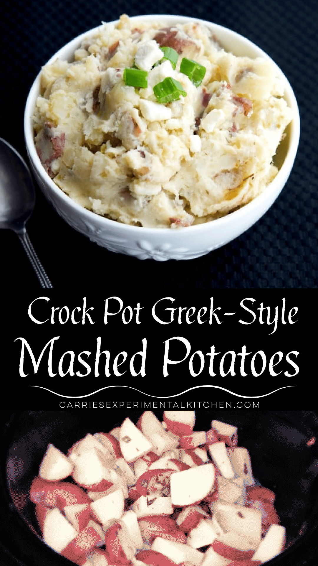 Crock Pot Greek Mashed Potatoes | Carrie’s Experimental Kitchen