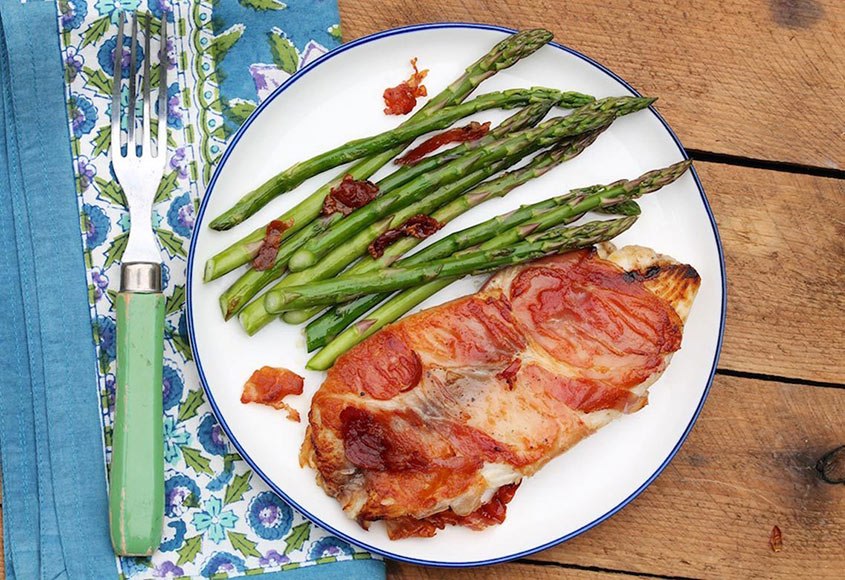 Prosciutto Wrapped Halibut