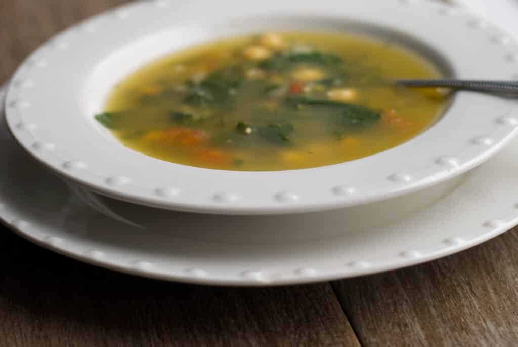 Spinach and Chick Pea Soup