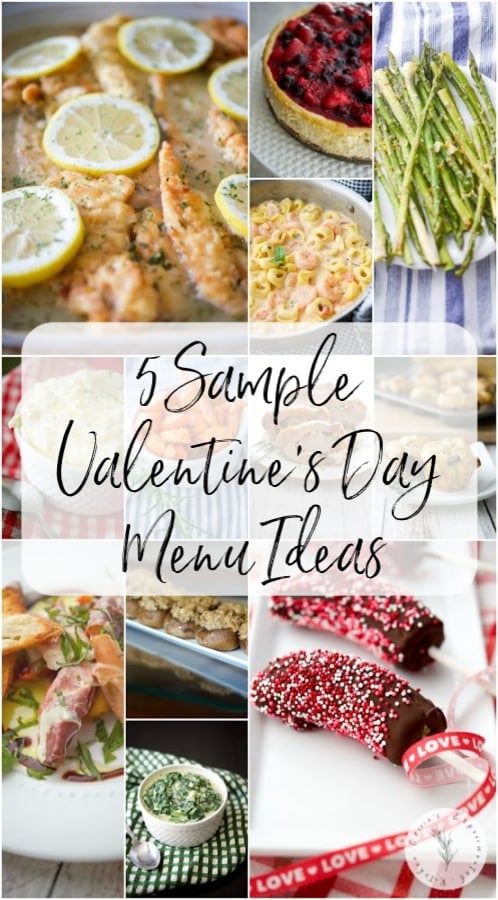 5 Sample Valentine's Day Menu Ideas