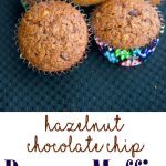 Hazelnut Chocolate Chip Banana Muffins collage photo.
