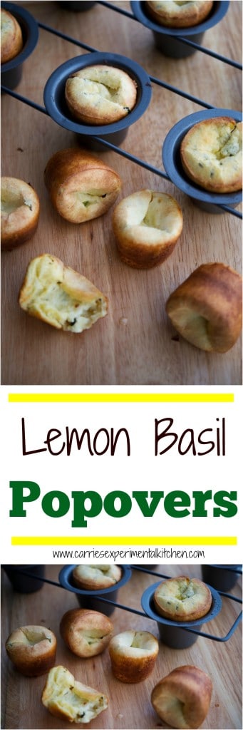 These Lemon Basil Popovers are light, airy and make the perfect addition to any family supper.
