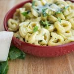 Tortellini with Brown Butter, Garlic & Basil