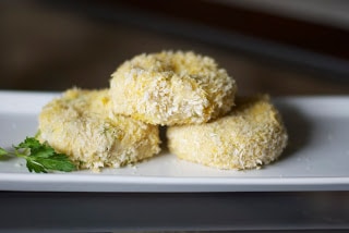 Turkey and Wasabi Mashed Potato Croquettes on a platter