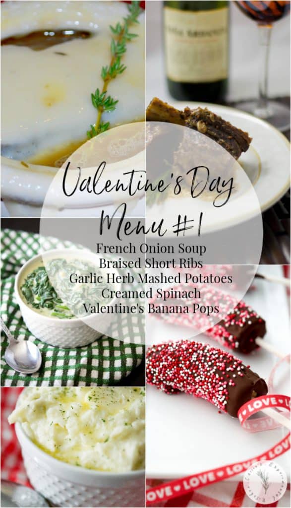 Valentines Day menu