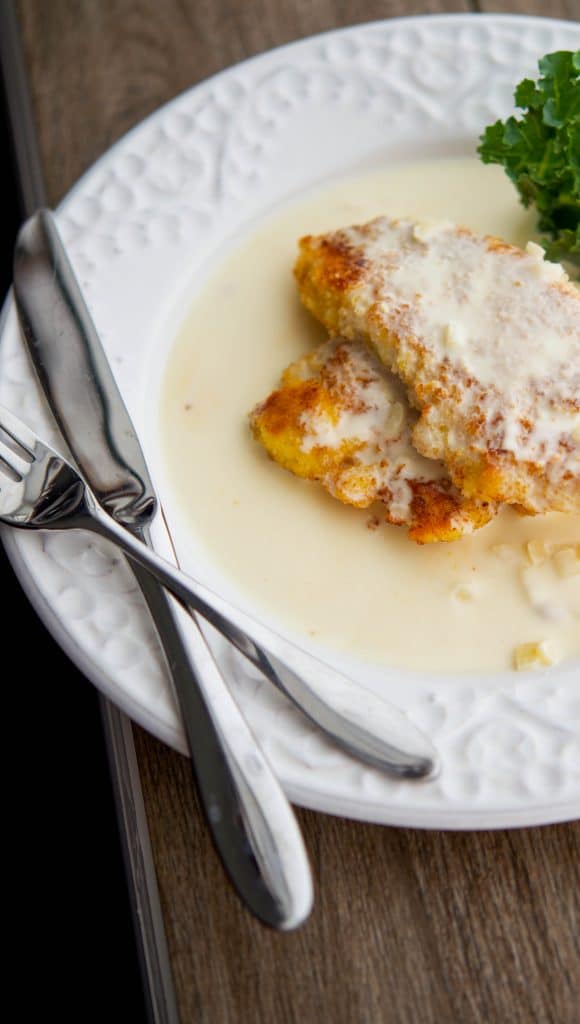 Enjoy one of your favorite restaurant meals at home with this copycat version of The Cheesecake Factory's Chicken Costoletta. Boneless chicken lightly breaded in a Panko and lemon crust, fried; then topped with a lemony cream sauce.