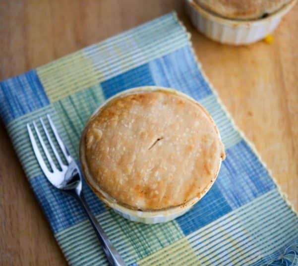 Repurpose leftover chicken or turkey into a new weeknight meal with this delicious Individual Chicken Pot Pie. 