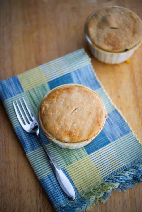 Repurpose leftover chicken or turkey into a new weeknight meal with this delicious Individual Chicken Pot Pie. 