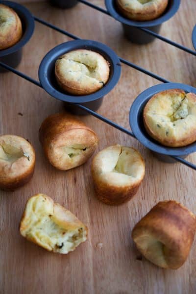 These Lemon Basil Popovers are light, airy and make the perfect addition to any family supper.