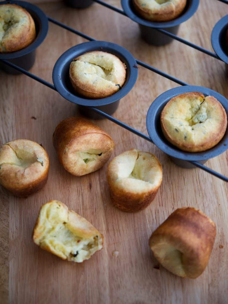 These Lemon Basil Popovers are light, airy and make the perfect addition to any family supper. 