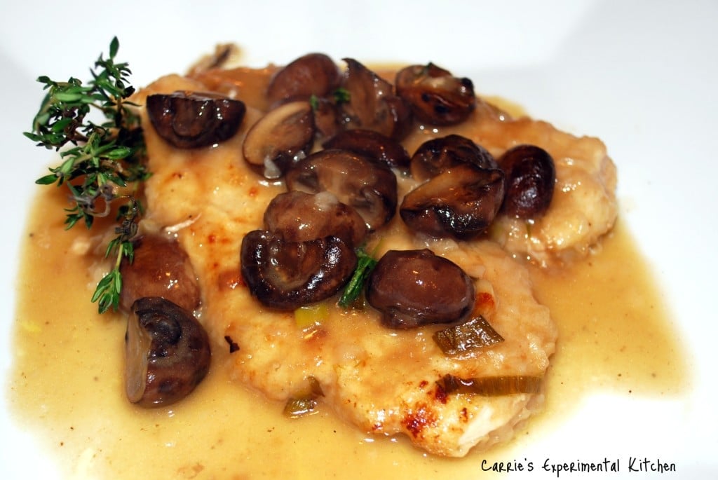 Champagne Chicken with Baby Portobello Mushrooms