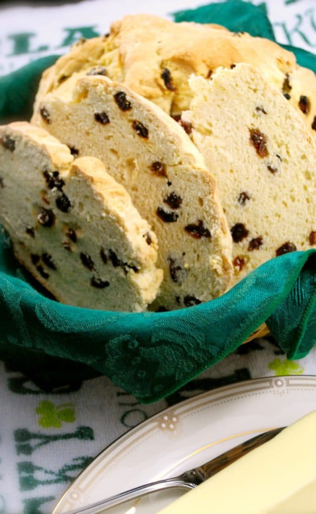 A close up of Irish soda bread