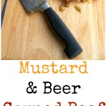 Corned Beef slowly simmered in beer; then baked with a mustard horseradish crust.