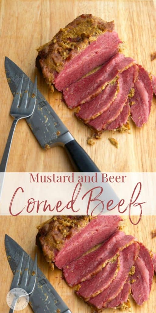 Corned Beef slowly simmered in beer; then baked with a mustard horseradish crust is our favorite way to prepare our St. Patrick's Day meal. 