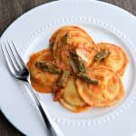 This recipe for Ravioli with Asparagus in a Pink Cream Sauce is delicious and so easy to make. It's perfect for any special occasion or a weeknight meal.