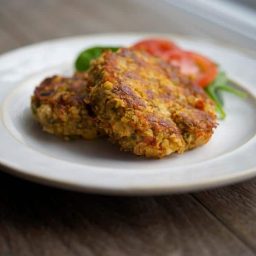 A plate of Italian Cannellini Bean Burgers