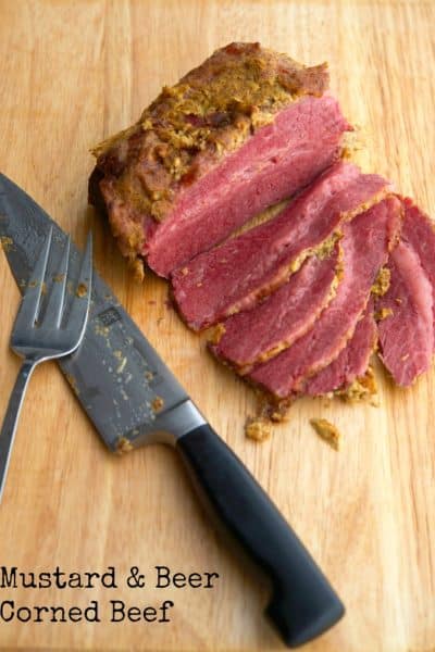 Corned Beef slowly simmered in beer; then baked with a mustard horseradish crust.