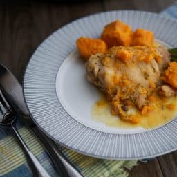 Dijon Braised Chicken with Sweet Potatoes