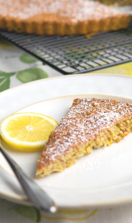 Light, lemony and gluten free, this Flourless Lemon Almond Torte is special enough for your holiday dessert table, yet simple enough for a weeknight snack.