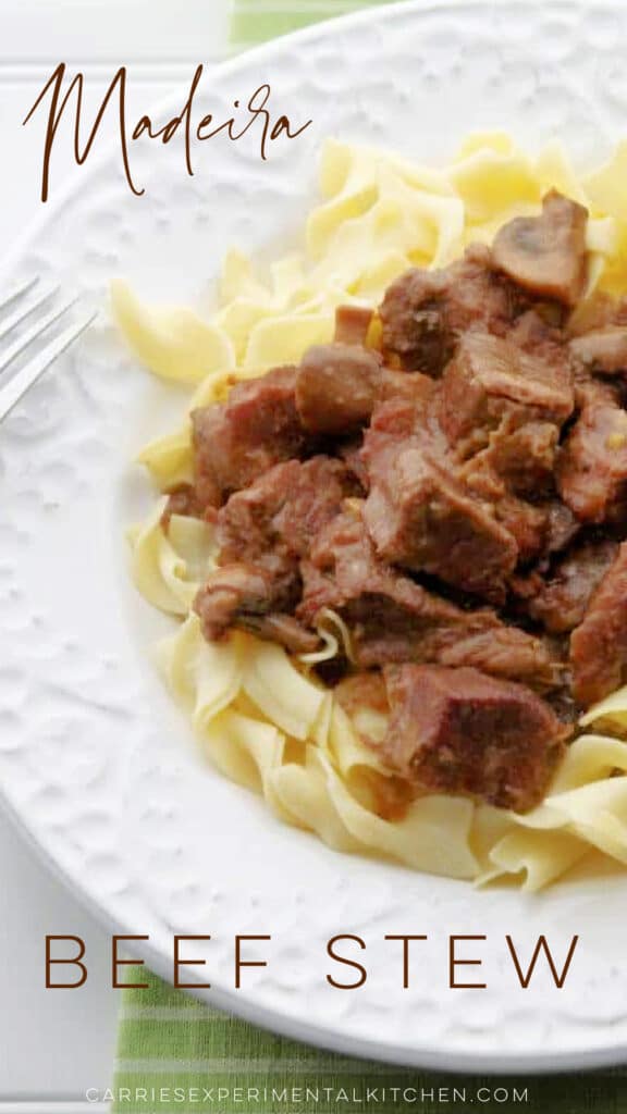 beef stew on a white plate