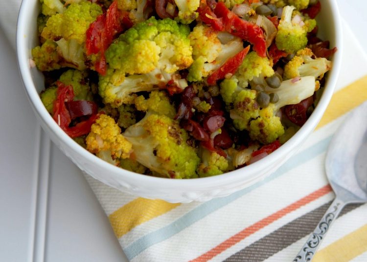 Mediterranean Broccoflower Salad