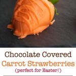 Have some fun in the kitchen with the kids this year by making these festive Chocolate Covered Carrot Strawberries.