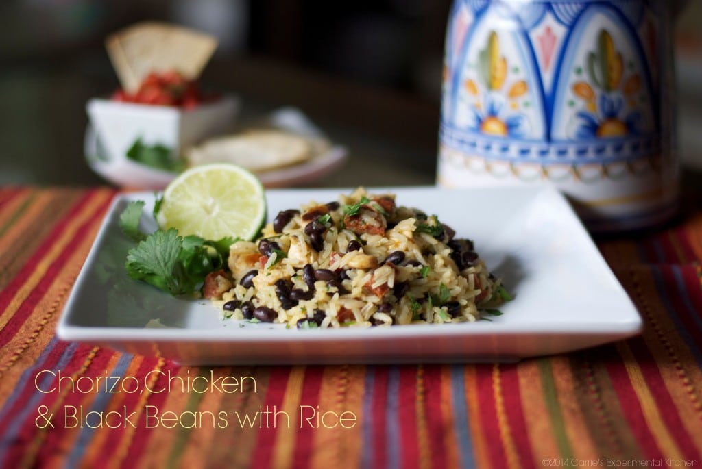Chorizo, Chicken and Black Beans with Rice