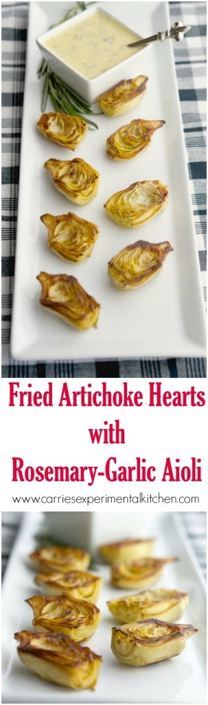 Fried Artichoke Hearts with Rosemary Garlic Aioli 