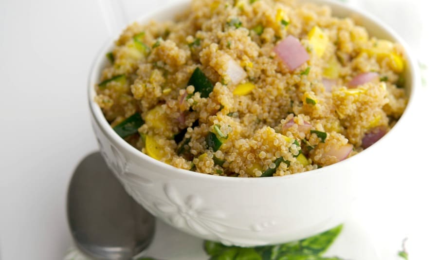 Grilled Squash Quinoa Salad