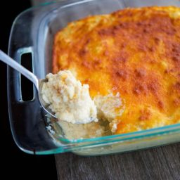 Horseradish Cheddar Cauliflower Gratin