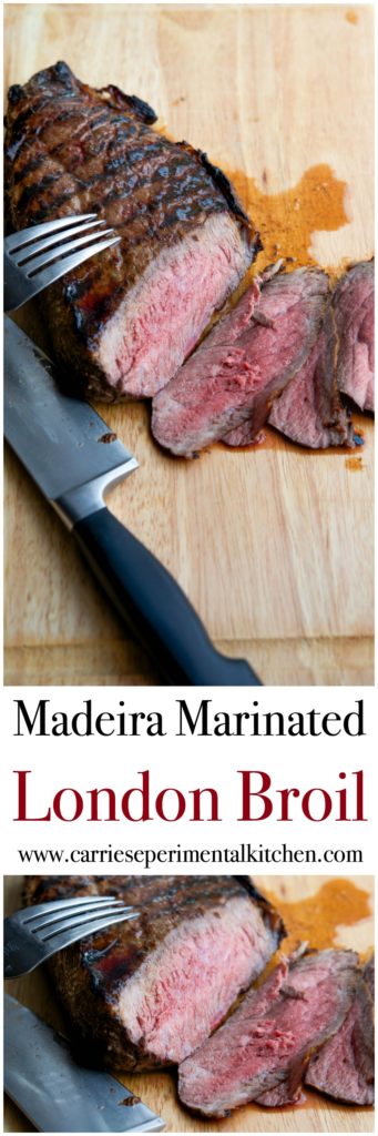 London Broil marinated in Madeira wine, extra virgin olive oil, fresh squeezed lemon juice, garlic and oregano; then grilled to perfection. 