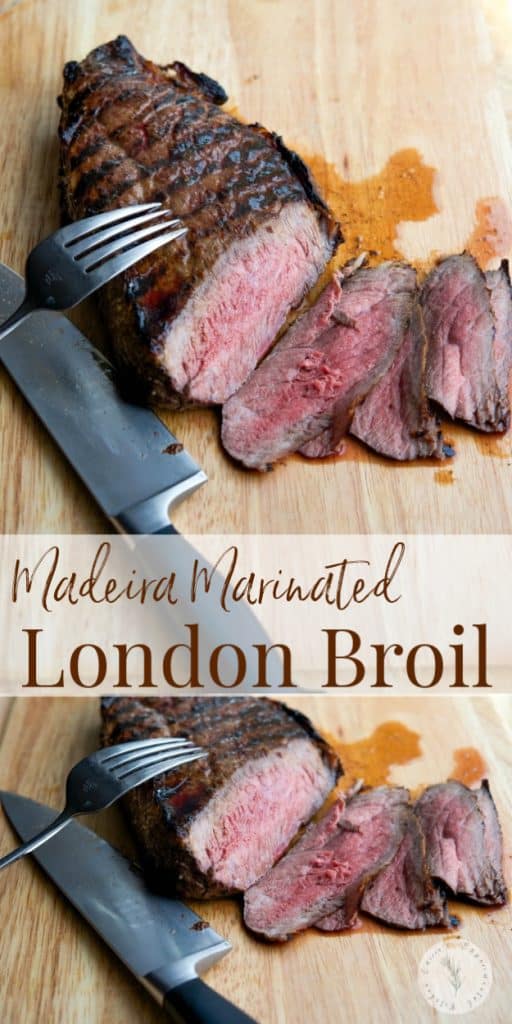 London Broil marinated in Madeira wine, extra virgin olive oil, fresh squeezed lemon juice, garlic and oregano; then grilled to perfection.