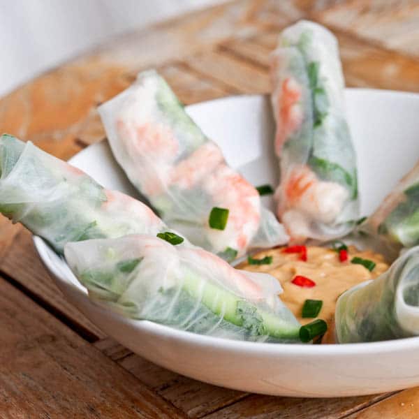 Shrimp Cucumber Spring Rolls