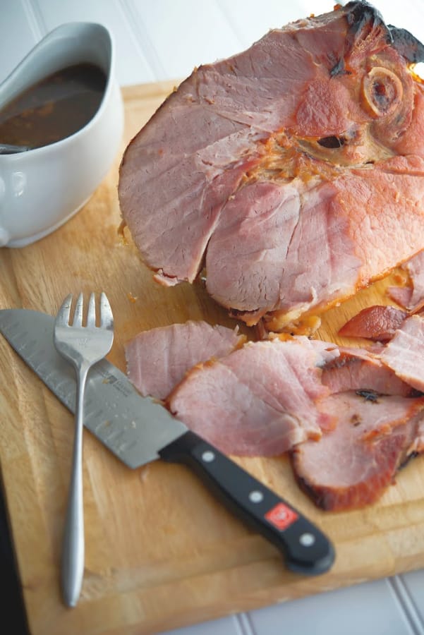 Making a holiday dinner doesn't have to be difficult. Try this Brown Sugar-Honey Baked Ham made with only three ingredients.