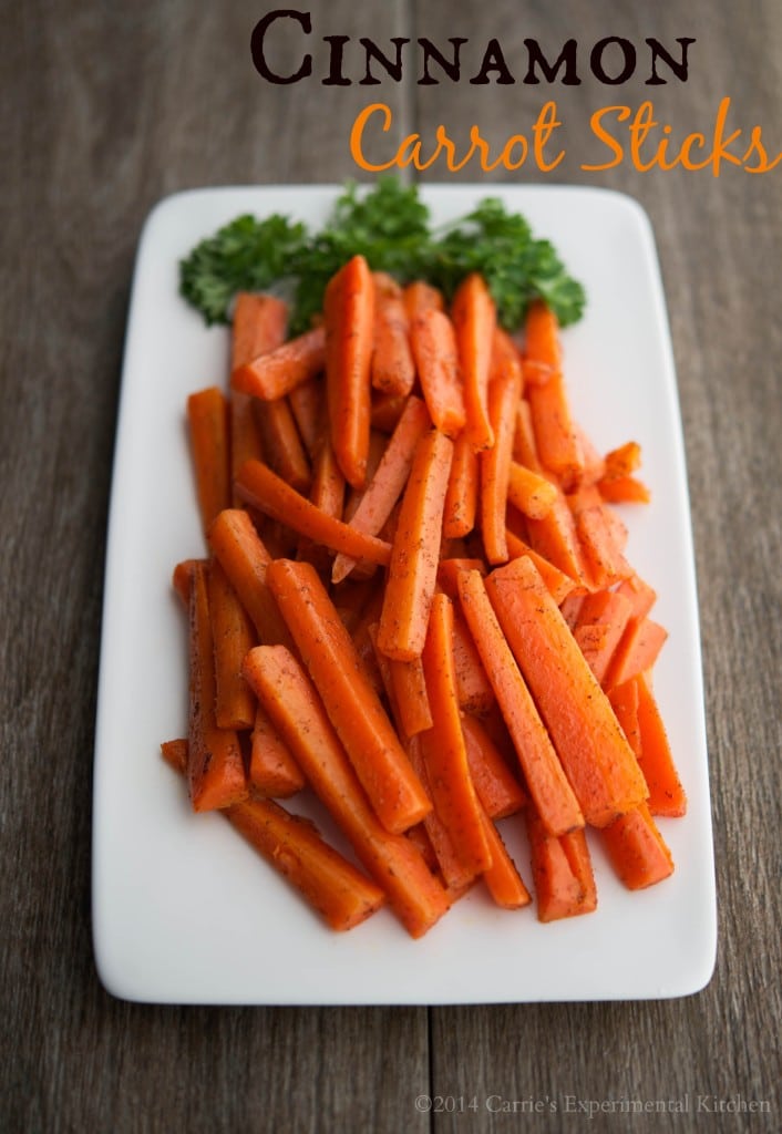 Add these flavorful Cinnamon Carrot Sticks to your weeknight vegetable side dish rotation. They're super easy and delicious!  