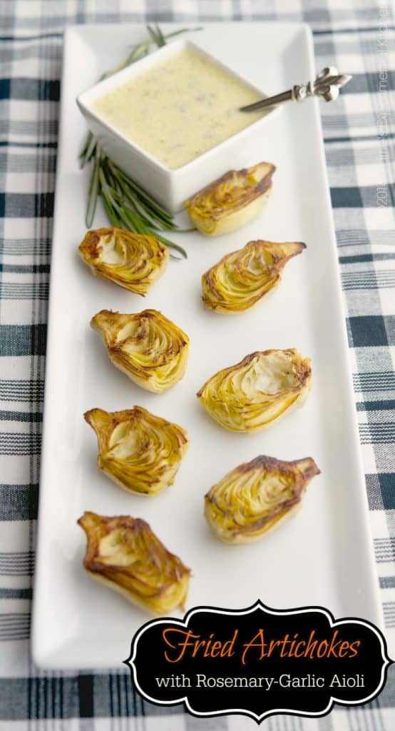 Fried Artichokes with Rosemary Garlic Aioli